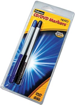 FELLOWES ROTULADORES CD NEGRO/AZUL PACK2 FELLOWES