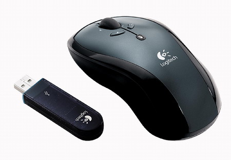 RATON CORDLESS OPTICO LOGITECH LX7 NEGRO