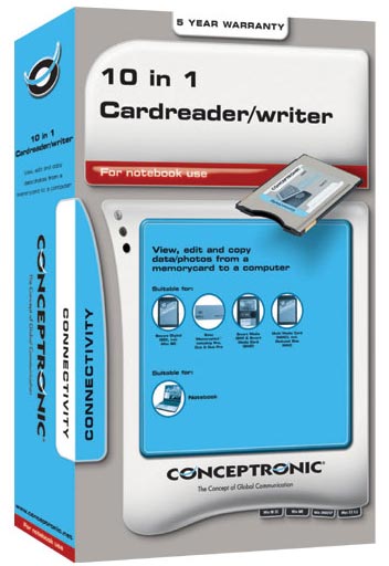 LECTOR TARJETAS PCMCIA 10X1 CONCEPTRONIC